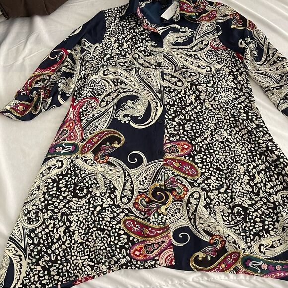 NWT Melissa Paige size Small Paisley flowy shirt - Picture 7 of 10
